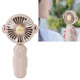 Foldable Mini Fan Cute Lightweight 900mAh Adjustable Low Noise Handheld Fan for Summer Pink