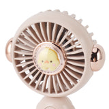 Foldable Mini Fan Cute Lightweight 900mAh Adjustable Low Noise Handheld Fan for Summer Pink - Extra Image