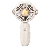 Foldable Mini Fan Cute Lightweight 900mAh Adjustable Low Noise Handheld Fan for Summer White