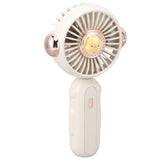 Foldable Mini Fan Cute Lightweight 900mAh Adjustable Low Noise Handheld Fan for Summer White - Side View
