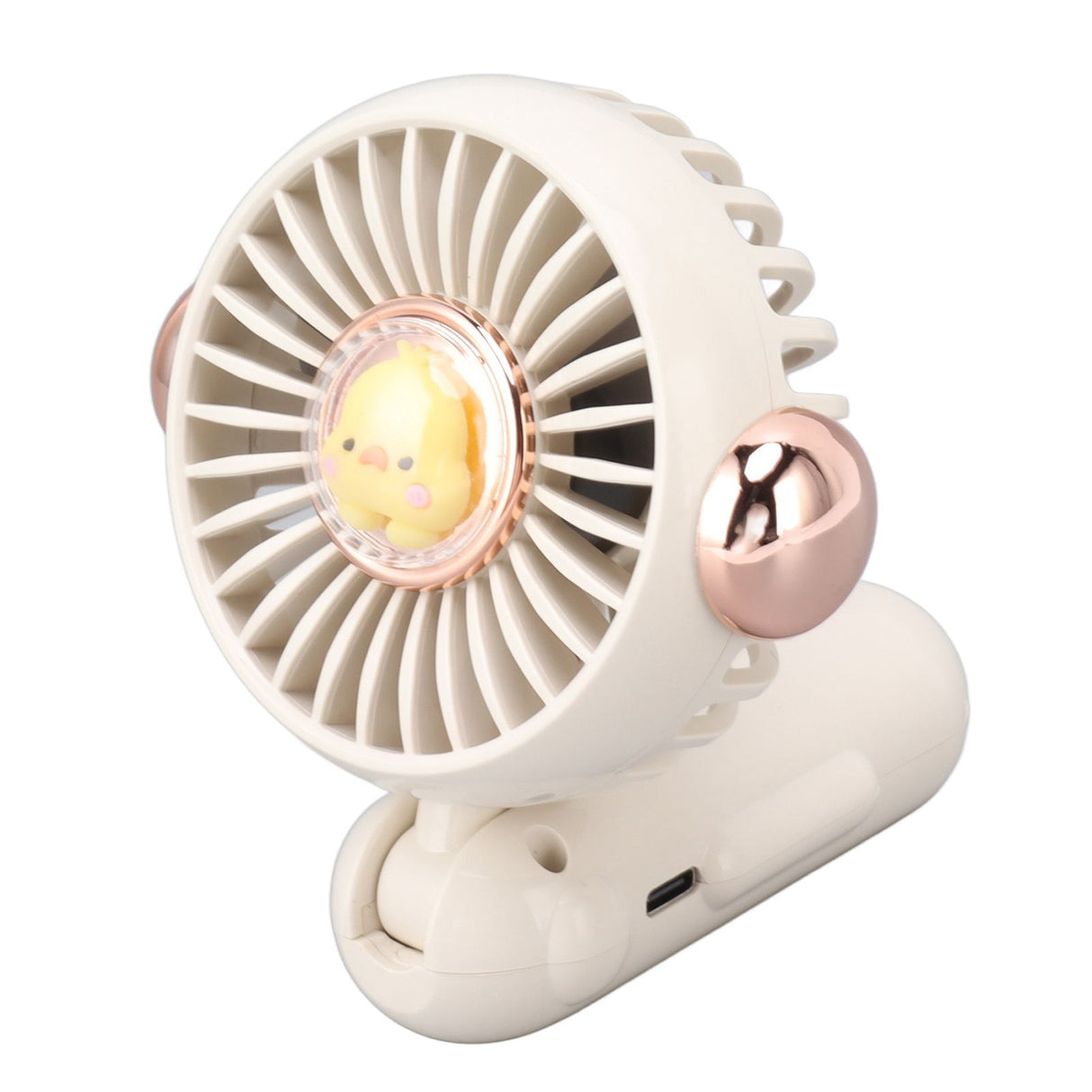 Foldable Mini Fan Cute Lightweight 900mAh Adjustable Low Noise Handheld Fan for Summer White