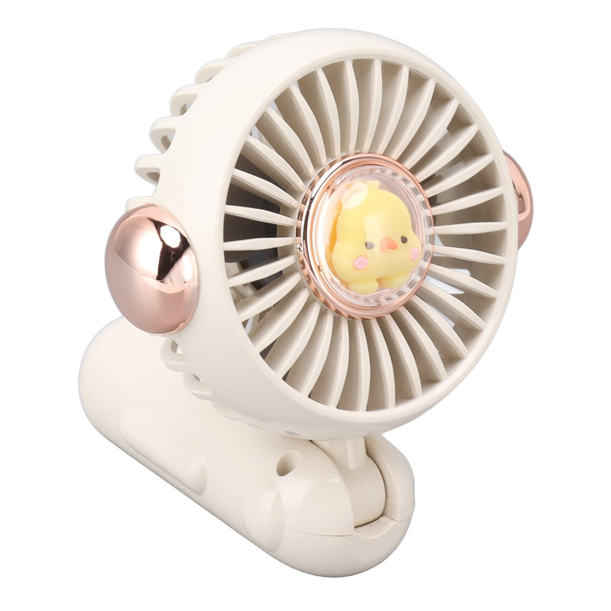 Foldable Mini Fan Cute Lightweight 900mAh Adjustable Low Noise Handheld Fan for Summer White