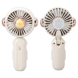 Foldable Mini Fan Cute Lightweight 900mAh Adjustable Low Noise Handheld Fan for Summer White - Close-Up Angle