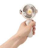 Foldable Mini Fan Cute Lightweight 900mAh Adjustable Low Noise Handheld Fan for Summer White