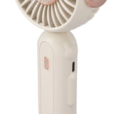 Foldable Mini Fan Cute Lightweight 900mAh Adjustable Low Noise Handheld Fan for Summer White - Extra Image