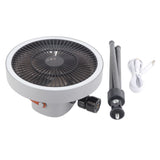 Portable USB Rechargeable Tripod Fan Outdoor Camping Tripod Fan for Outdoor Camping Tent Gray - Front View