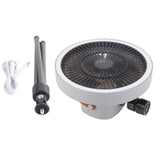 Portable USB Rechargeable Tripod Fan Outdoor Camping Tripod Fan for Outdoor Camping Tent Gray - Side View