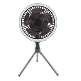 Portable USB Rechargeable Tripod Fan Outdoor Camping Tripod Fan for Outdoor Camping Tent Gray - Rear View