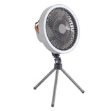 Portable USB Rechargeable Tripod Fan Outdoor Camping Tripod Fan for Outdoor Camping Tent Gray - Close-Up Angle