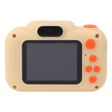 Kids Digital Camera with 32G Card High Definition Dual Lens 1080P 8X Zoom USB Rechargeable for Children Beige - Rear View