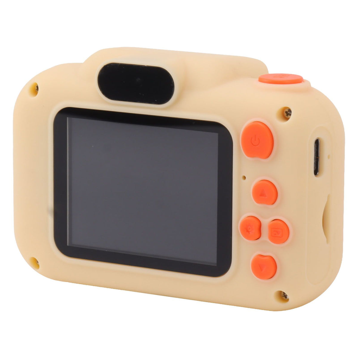 Kids Digital Camera with 32G Card High Definition Dual Lens 1080P 8X Zoom USB Rechargeable for Children Beige