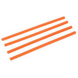 4PCS Oven Rack Protector Heat Resistant Silicone Edge Liner Cover Oven Accessories for Kitchen Restaurant Orange - Rear View