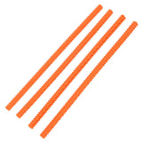 4PCS Oven Rack Protector Heat Resistant Silicone Edge Liner Cover Oven Accessories for Kitchen Restaurant Orange - Close-Up Angle