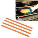 4PCS Oven Rack Protector Heat Resistant Silicone Edge Liner Cover Oven Accessories for Kitchen Restaurant Orange - Extra Image