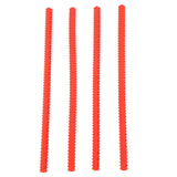 4PCS Oven Rack Protector Heat Resistant Silicone Edge Liner Cover Oven Accessories for Kitchen Restaurant Red