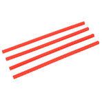 4PCS Oven Rack Protector Heat Resistant Silicone Edge Liner Cover Oven Accessories for Kitchen Restaurant Red