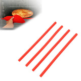 4PCS Oven Rack Protector Heat Resistant Silicone Edge Liner Cover Oven Accessories for Kitchen Restaurant Red - Extra Image