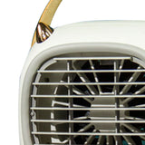 USB Desk Fan Mist Spray 3 Speed Modes Soft Handle Cartoon Style Easy Control Small Desk Fan for Family Office School White - Extra Image