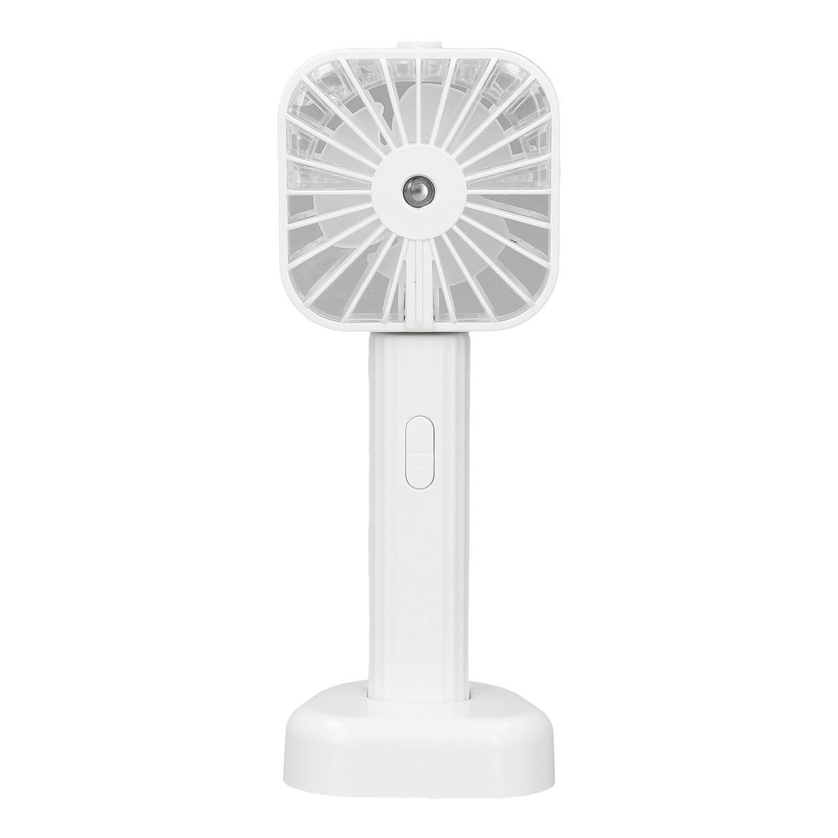 Hand Held Misting Fan Portable Battery Operated USB Rechargeable Quiet Spray Cooling Fan for Travel Outdoors White