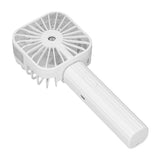 Hand Held Misting Fan Portable Battery Operated USB Rechargeable Quiet Spray Cooling Fan for Travel Outdoors White