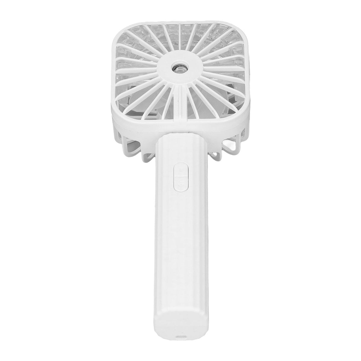 Hand Held Misting Fan Portable Battery Operated USB Rechargeable Quiet Spray Cooling Fan for Travel Outdoors White