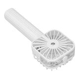 Hand Held Misting Fan Portable Battery Operated USB Rechargeable Quiet Spray Cooling Fan for Travel Outdoors White