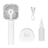 Hand Held Misting Fan Portable Battery Operated USB Rechargeable Quiet Spray Cooling Fan for Travel Outdoors White - Extra Image