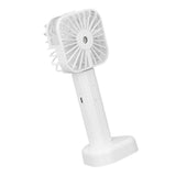Hand Held Misting Fan Portable Battery Operated USB Rechargeable Quiet Spray Cooling Fan for Travel Outdoors White