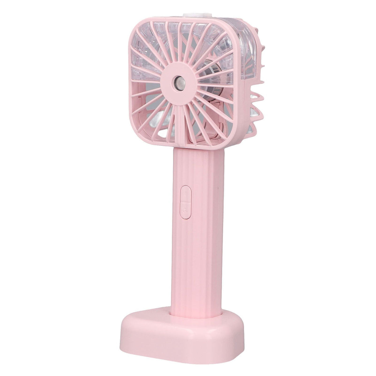 Hand Held Misting Fan Portable Battery Operated USB Rechargeable Quiet Spray Cooling Fan for Travel Outdoors Pink