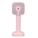 Hand Held Misting Fan Portable Battery Operated USB Rechargeable Quiet Spray Cooling Fan for Travel Outdoors Pink