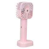 Hand Held Misting Fan Portable Battery Operated USB Rechargeable Quiet Spray Cooling Fan for Travel Outdoors Pink - Top-Down View