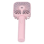 Hand Held Misting Fan Portable Battery Operated USB Rechargeable Quiet Spray Cooling Fan for Travel Outdoors Pink