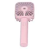 Hand Held Misting Fan Portable Battery Operated USB Rechargeable Quiet Spray Cooling Fan for Travel Outdoors Pink - Rear View