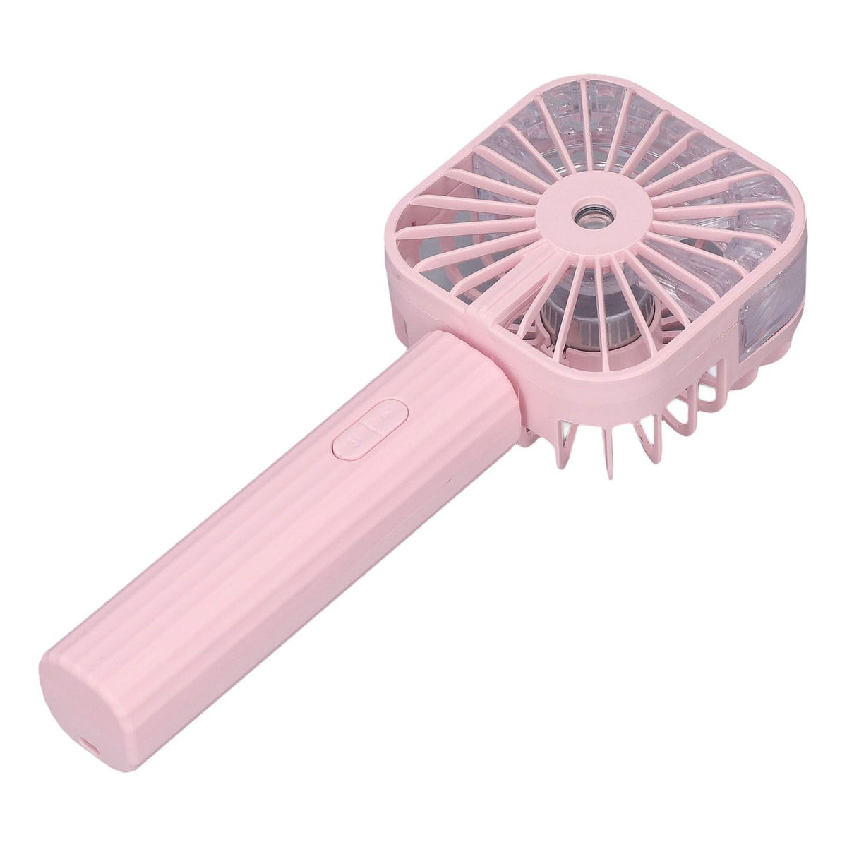 Hand Held Misting Fan Portable Battery Operated USB Rechargeable Quiet Spray Cooling Fan for Travel Outdoors Pink