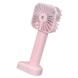 Hand Held Misting Fan Portable Battery Operated USB Rechargeable Quiet Spray Cooling Fan for Travel Outdoors Pink