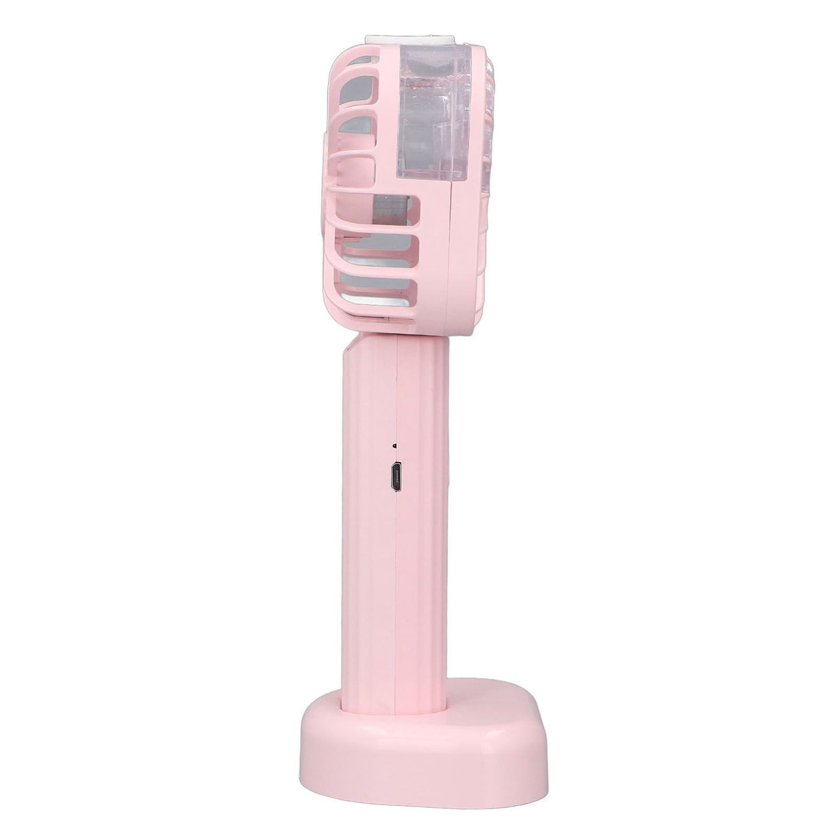 Hand Held Misting Fan Portable Battery Operated USB Rechargeable Quiet Spray Cooling Fan for Travel Outdoors Pink