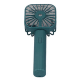 Hand Held Misting Fan Portable Battery Operated USB Rechargeable Quiet Spray Cooling Fan for Travel Outdoors Green - Rear View