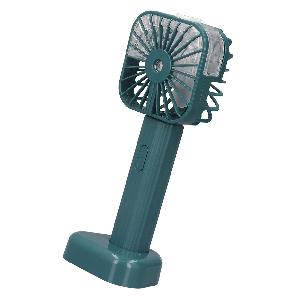 Hand Held Misting Fan Portable Battery Operated USB Rechargeable Quiet Spray Cooling Fan for Travel Outdoors Green