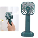 Hand Held Misting Fan Portable Battery Operated USB Rechargeable Quiet Spray Cooling Fan for Travel Outdoors Green - Extra Image