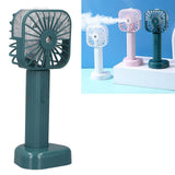 Hand Held Misting Fan Portable Battery Operated USB Rechargeable Quiet Spray Cooling Fan for Travel Outdoors Green - Extra Image