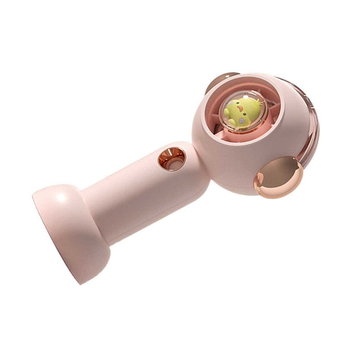 Portable Handheld Misting Fan Cute Cartoon USB Rechargeable Personal Fan for Outdoor Indoor Pink