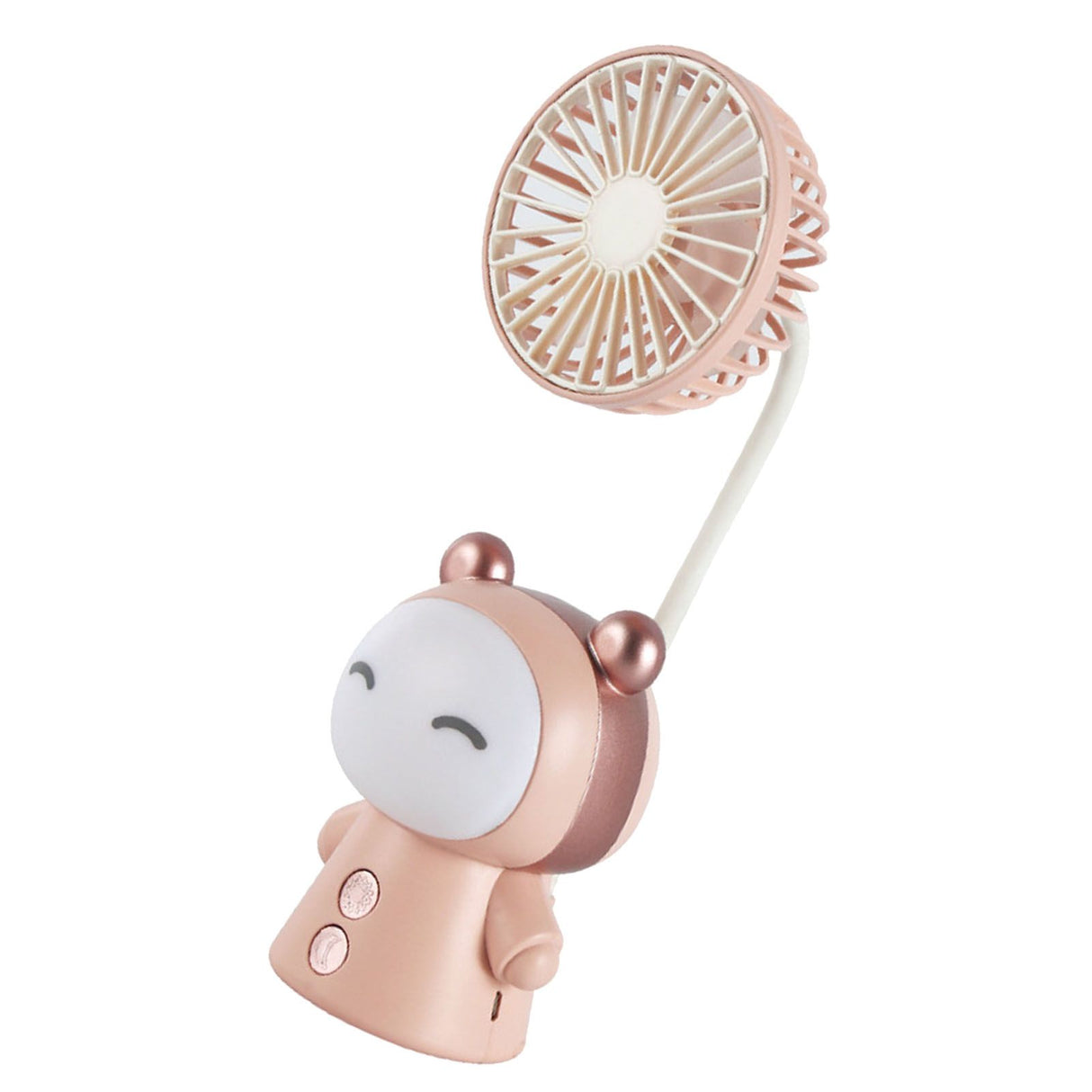 Mini Handheld Fan Portable USB Rechargeable Fan ABS Foldable Desk Fan for Home Travel Office Library Pink