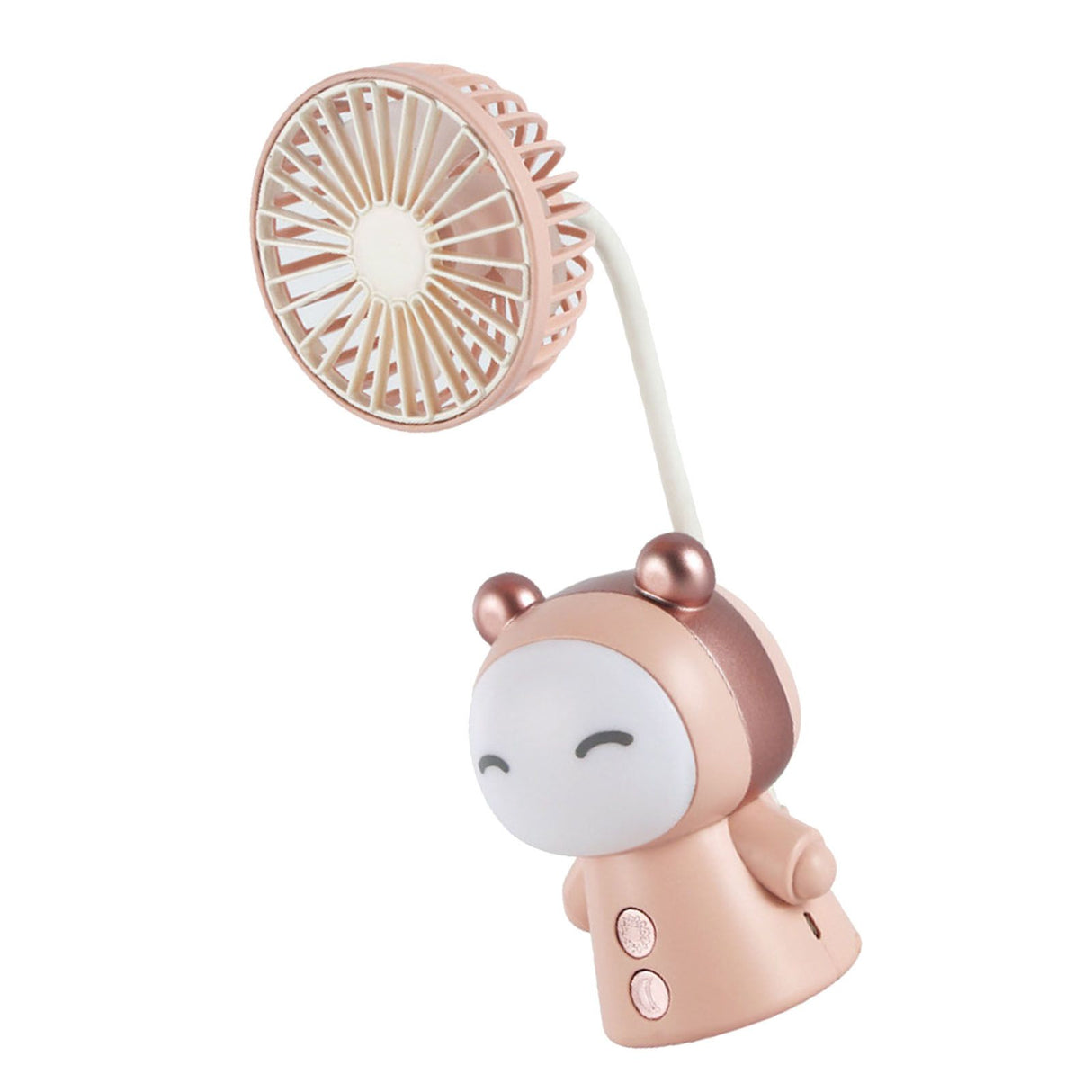 Mini Handheld Fan Portable USB Rechargeable Fan ABS Foldable Desk Fan for Home Travel Office Library Pink