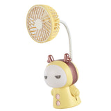 Mini Handheld Fan Portable USB Rechargeable Fan ABS Foldable Desk Fan for Home Travel Office Library Lemon
