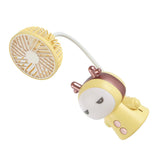 Mini Handheld Fan Portable USB Rechargeable Fan ABS Foldable Desk Fan for Home Travel Office Library Lemon