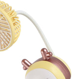 Mini Handheld Fan Portable USB Rechargeable Fan ABS Foldable Desk Fan for Home Travel Office Library Lemon