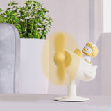 Clip On Fan Portable Small Fan with Cord Powered Small Fan with Sturdy Clamp Mini Table Fan Personal Desk Fan Duck Shape Yellow