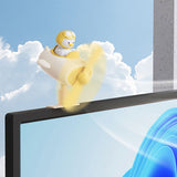 Clip On Fan Portable Small Fan with Cord Powered Small Fan with Sturdy Clamp Mini Table Fan Personal Desk Fan Duck Shape Yellow