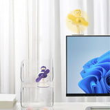Clip On Fan Portable Small Fan with Cord Powered Small Fan with Sturdy Clamp Mini Table Fan Personal Desk Fan Duck Shape Yellow - Extra Image