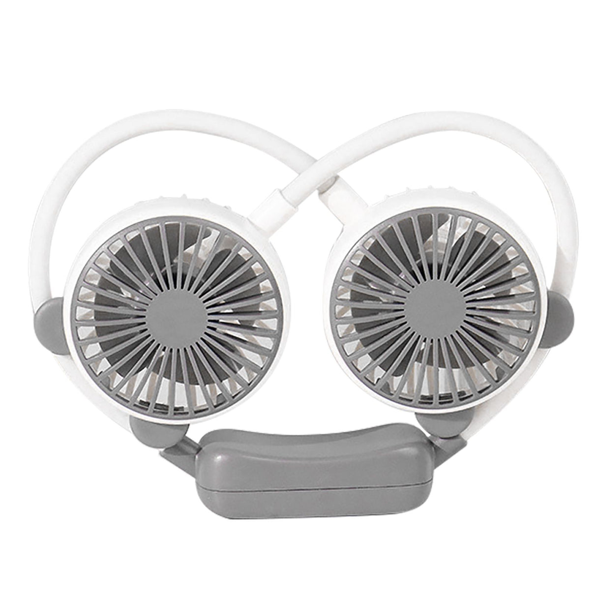 Portable Neck Fan Bendable Wearable USB Rechargeable Hand Free Mini Hanging Fan for Office Travel White